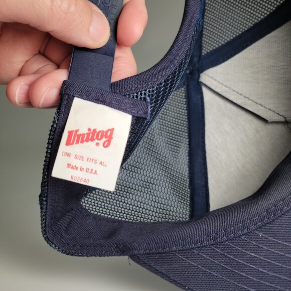 Vintage Blue Blank Snapback Trucker hat Made in USA - Picture 3 of 10